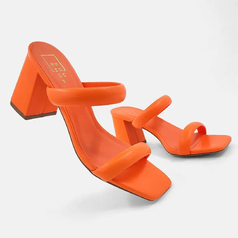 Women's evening gala stiletto heel pumps in a long - lasting colorCutie Girl Strappy Heels In Orange Women's evening gala stiletto heel pumps in a long - lasting colorCutie Girl Strappy Heels In Orange