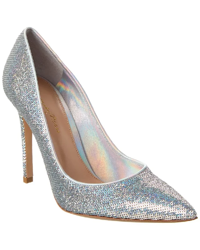 Women's shock - absorbing stiletto heel pumps for all - day wearGianvito Rossi 105 Sequin & Leather Pump Women's shock - absorbing stiletto heel pumps for all - day wearGianvito Rossi 105 Sequin & Leather Pump