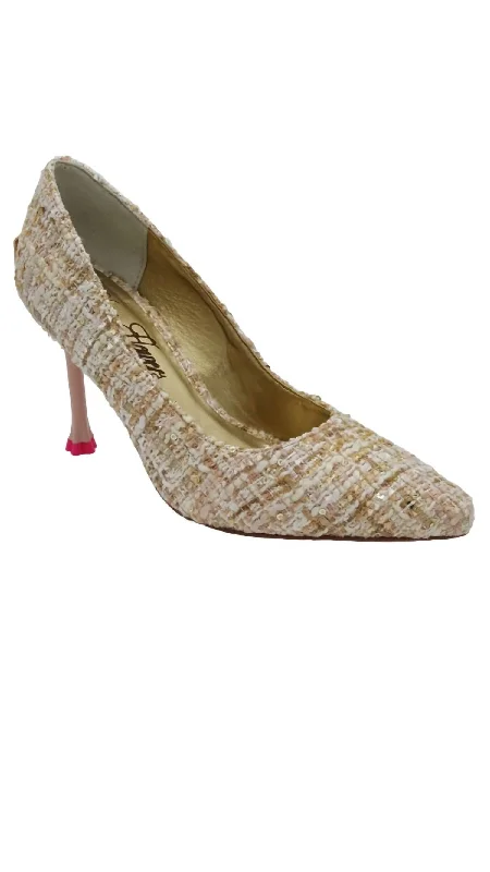 Women's tassel - adorned stiletto heel pumps for a bohemian touchWomen's Tricia Boucle Pump In Beige Women's tassel - adorned stiletto heel pumps for a bohemian touchWomen's Tricia Boucle Pump In Beige