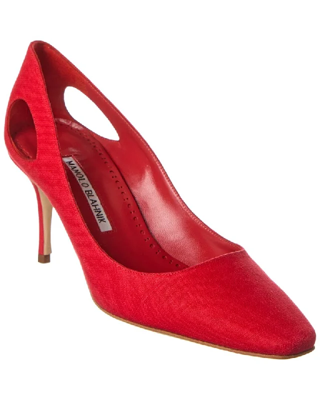 Women's teal stiletto heel pumps for a unique and modern lookManolo Blahnik Toplaca 70 Linen Pump Women's teal stiletto heel pumps for a unique and modern lookManolo Blahnik Toplaca 70 Linen Pump