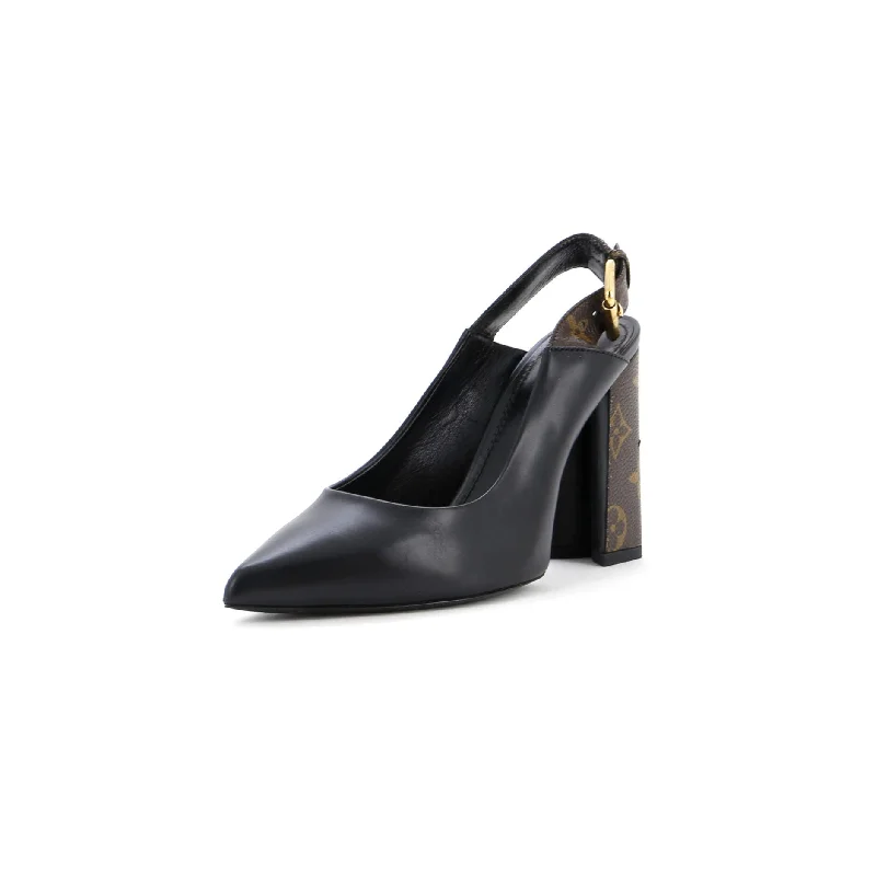 Women's cocktail party stiletto heel pumps with a unique patternWomen's Matchmake Slingback Pumps Monogram Canvas and Leather Women's cocktail party stiletto heel pumps with a unique patternWomen's Matchmake Slingback Pumps Monogram Canvas and Leather