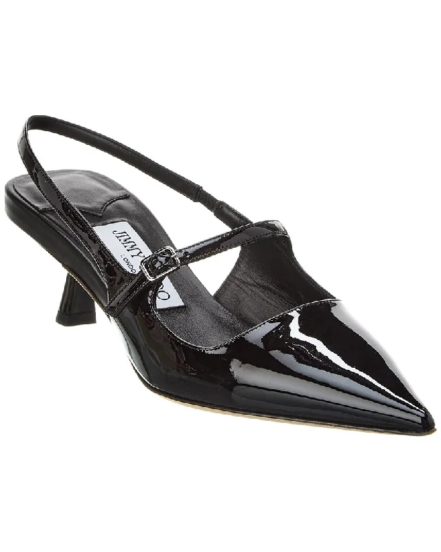 Women's shock - absorbing stiletto heel pumps for all - day wearJimmy Choo Didi 45 Patent Slingback Pump Women's shock - absorbing stiletto heel pumps for all - day wearJimmy Choo Didi 45 Patent Slingback Pump