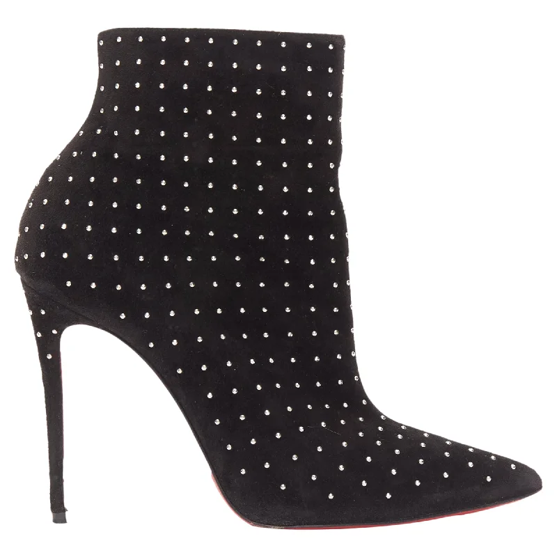 women's booties with quilted patternChristian Louboutin So Kate Booty suede micro stud embellished pointy women's booties with quilted patternChristian Louboutin So Kate Booty suede micro stud embellished pointy