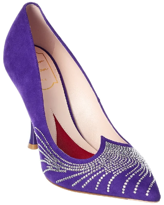 Women's prom stiletto heel pumps in a shimmery fabricRoger Vivier I Love Vivier Suede Pump Women's prom stiletto heel pumps in a shimmery fabricRoger Vivier I Love Vivier Suede Pump