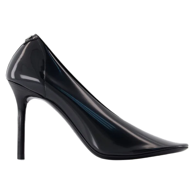 Women's lavender stiletto heel pumps for a delicate styleNude Stilettos Pumps - Courreges - PVC - Black Women's lavender stiletto heel pumps for a delicate styleNude Stilettos Pumps - Courreges - PVC - Black