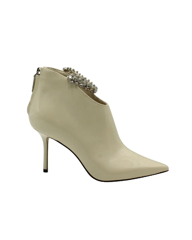 women's booties for knee supportJimmy Choo Blaize Ankle Boots in Cream Patent Leather women's booties for knee supportJimmy Choo Blaize Ankle Boots in Cream Patent Leather