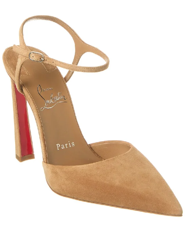 Women's holiday party stiletto heel pumps with a festive touchChristian Louboutin Condora Riviera 100 Suede Pump Women's holiday party stiletto heel pumps with a festive touchChristian Louboutin Condora Riviera 100 Suede Pump