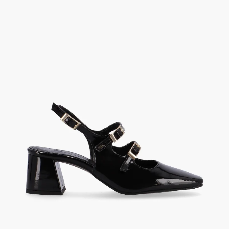 Women's evening gala stiletto heel pumps in a long - lasting colorHanna Onix Black Vegan Leather Pumps Women's evening gala stiletto heel pumps in a long - lasting colorHanna Onix Black Vegan Leather Pumps