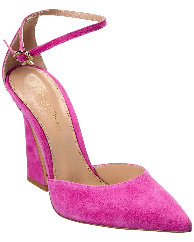 Women's cocktail party stiletto heel pumps with a unique patternGianvito Rossi 105 Suede Pump Women's cocktail party stiletto heel pumps with a unique patternGianvito Rossi 105 Suede Pump
