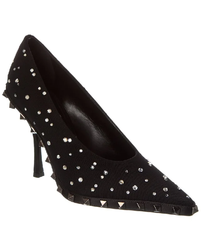 Women's microfiber stiletto heel pumps with moisture - wicking propertiesValentino Rockstud 100 Satin Pump Women's microfiber stiletto heel pumps with moisture - wicking propertiesValentino Rockstud 100 Satin Pump