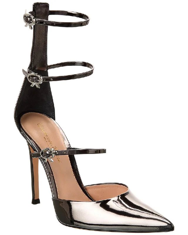 Women's cork - sole stiletto heel pumps for a natural touchGianvito Rossi Leather Pump Women's cork - sole stiletto heel pumps for a natural touchGianvito Rossi Leather Pump