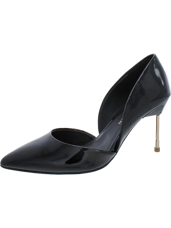 Women's royal blue stiletto heel pumps for a formal eventBritton 90 Womens Patent Leather Pointed Toe Pumps