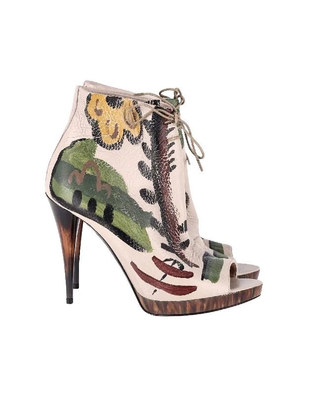 women's booties with zippersBurberry Prorsum Hand-Painted Ankle Boots in White Leather women's booties with zippersBurberry Prorsum Hand-Painted Ankle Boots in White Leather