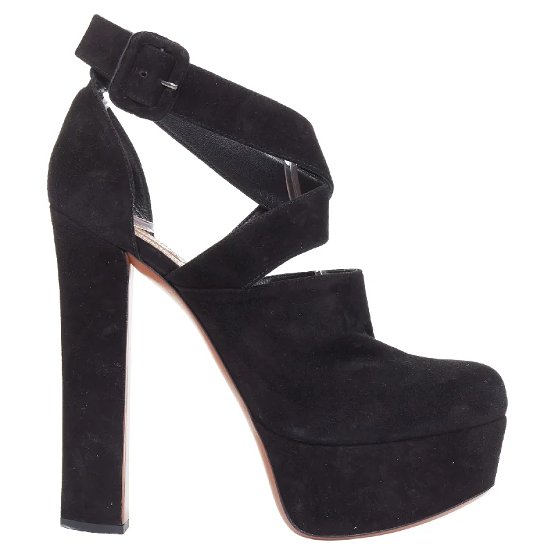 women's booties for urban styleAlaia Leopard Calf Hair Lug Sole Platform Booties