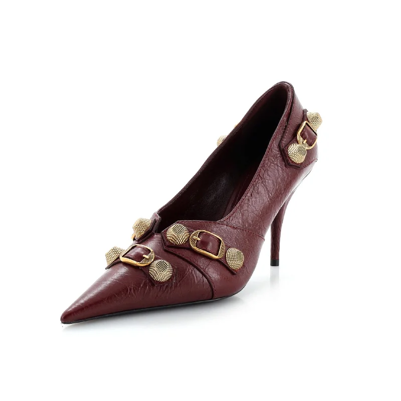 Women's non - slip stiletto heel pumps for safety on slippery floorsWomen's Cagole Pumps Leather Women's non - slip stiletto heel pumps for safety on slippery floorsWomen's Cagole Pumps Leather