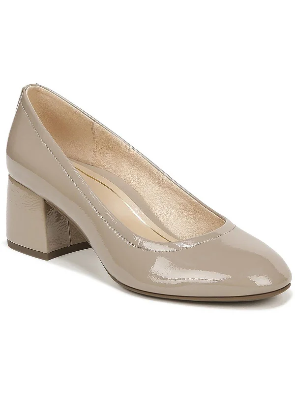 Women's cork - sole stiletto heel pumps for a natural touchCarmel Womens Patent Leather Textured Block Heels Women's cork - sole stiletto heel pumps for a natural touchCarmel Womens Patent Leather Textured Block Heels