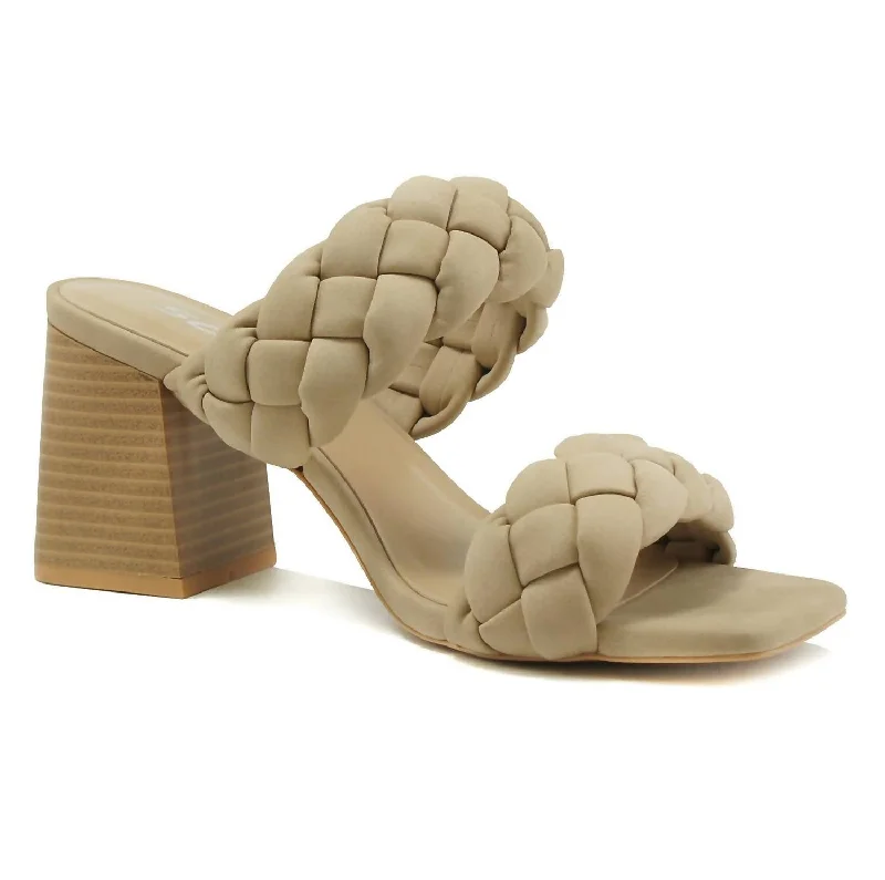 Women's date - night stiletto heel pumps with a sexy silhouetteComfy All Day Braided Heel In Taupe Women's date - night stiletto heel pumps with a sexy silhouetteComfy All Day Braided Heel In Taupe