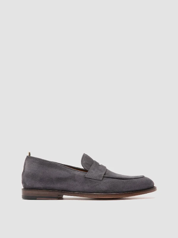 Slip - Resistant Women's Rubber - Sole Loafers in Navy for Wet ConditionsOPERA 001 - Grey Suede Penny Loafers Slip - Resistant Women's Rubber - Sole Loafers in Navy for Wet ConditionsOPERA 001 - Grey Suede Penny Loafers