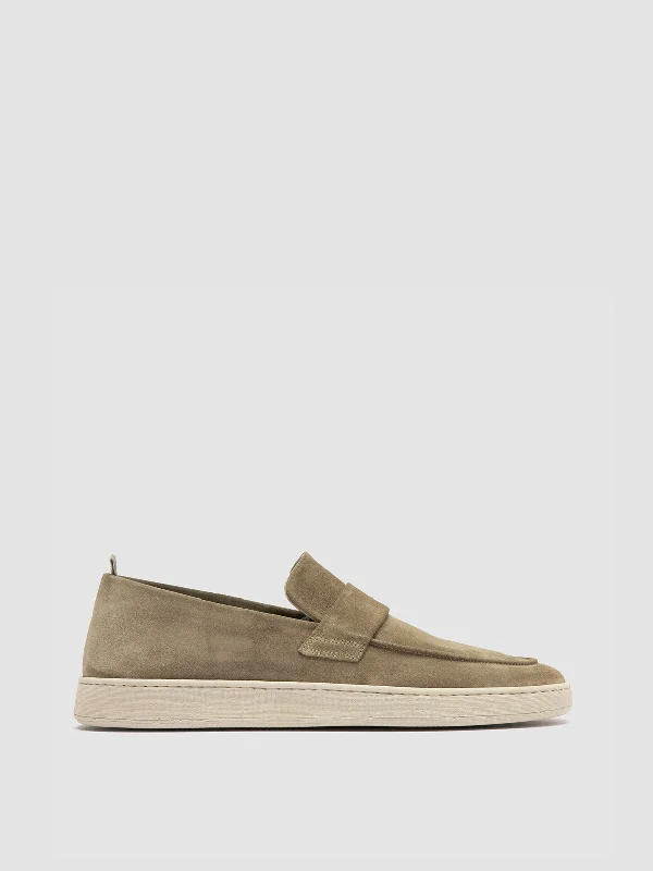 Sustainable Women's Recycled Material Loafers in Gray for Eco - Conscious ShoppersHERBIE 001 - Taupe Suede Penny Loafers Sustainable Women's Recycled Material Loafers in Gray for Eco - Conscious ShoppersHERBIE 001 - Taupe Suede Penny Loafers