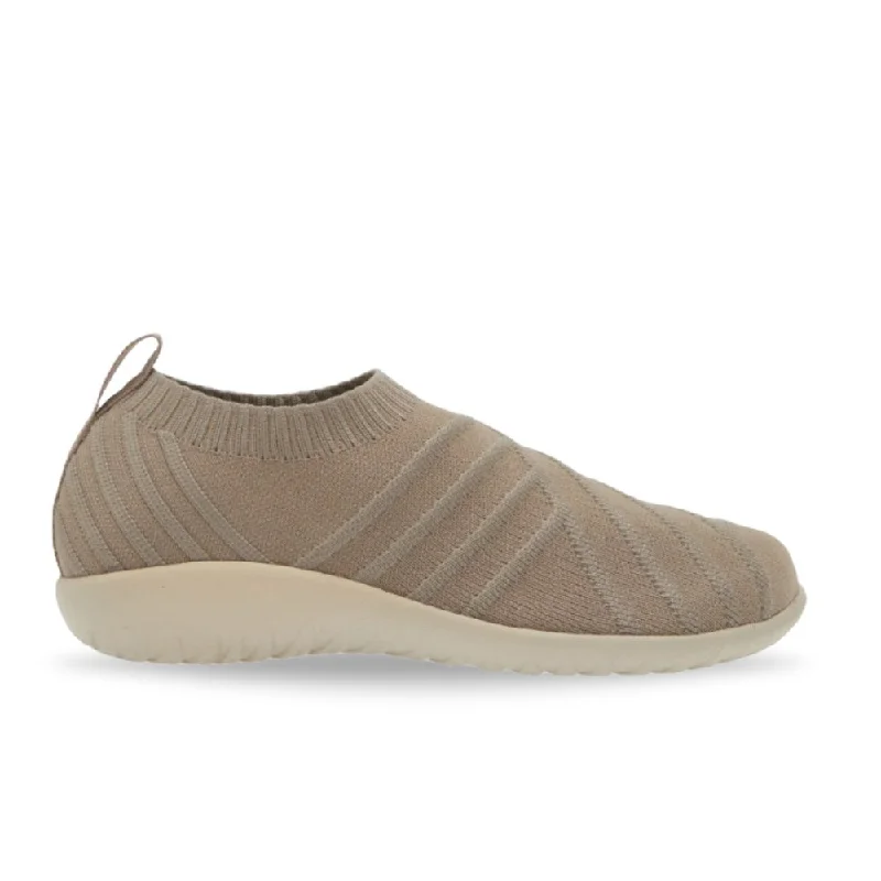 Orthopedic Women's Loafers with Arch Support in Brown for Foot HealthNaot Women's Okahu - Taupe Knit
