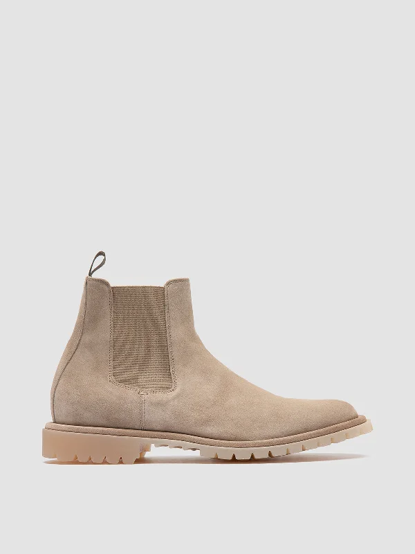 Adjustable Strap Women's Loafers in Tan for a Custom FitSPECTACULAR 014 - Taupe Suede Chelsea Boots