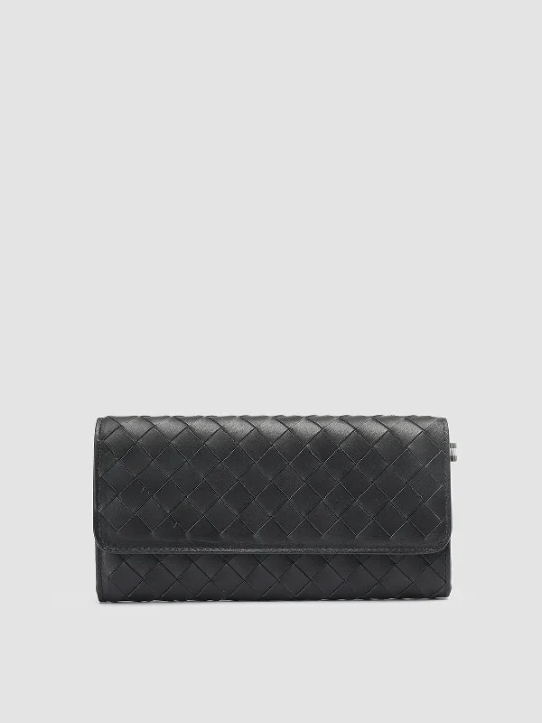 Women's Glitter - Embellished Loafers in Silver for a Sparkly Party LookPOCHE 109 - Black Woven Leather wallet Women's Glitter - Embellished Loafers in Silver for a Sparkly Party LookPOCHE 109 - Black Woven Leather wallet