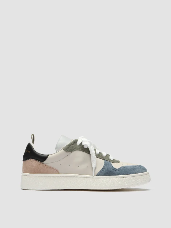 Elastic - Back Women's Loafers in Teal for Easy On - and - OffMOWER 110 - White Leather and Suede Low Top Sneakers