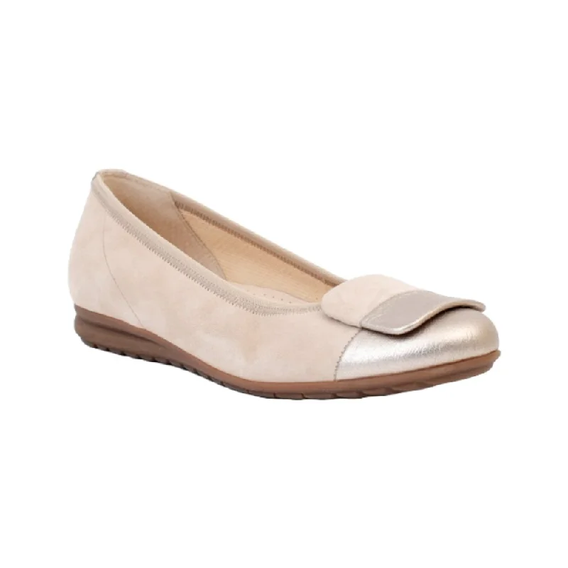 Women's Fur - Lined Loafers in Tan for a Cozy Winter OptionGabor Women's 22.624.33 Ballet Flat - Oak/Pewter Women's Fur - Lined Loafers in Tan for a Cozy Winter OptionGabor Women's 22.624.33 Ballet Flat - Oak/Pewter