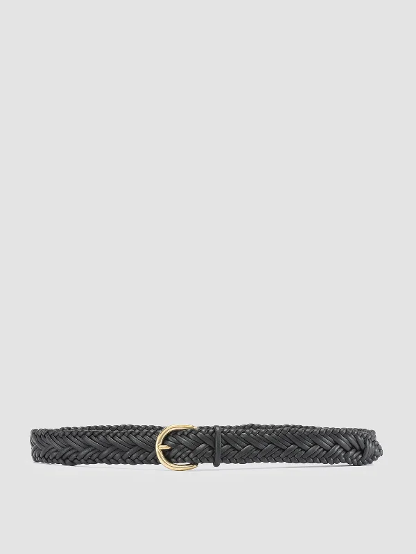 Sustainable Women's Recycled Material Loafers in Gray for Eco - Conscious ShoppersOC STRIP 36 - Black Woven Leather Belt Sustainable Women's Recycled Material Loafers in Gray for Eco - Conscious ShoppersOC STRIP 36 - Black Woven Leather Belt