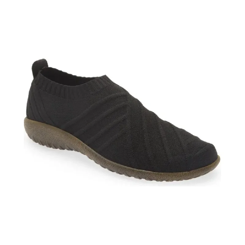 Slip - Resistant Women's Rubber - Sole Loafers in Navy for Wet ConditionsNaot Women's Okahu - Black Knit Slip - Resistant Women's Rubber - Sole Loafers in Navy for Wet ConditionsNaot Women's Okahu - Black Knit