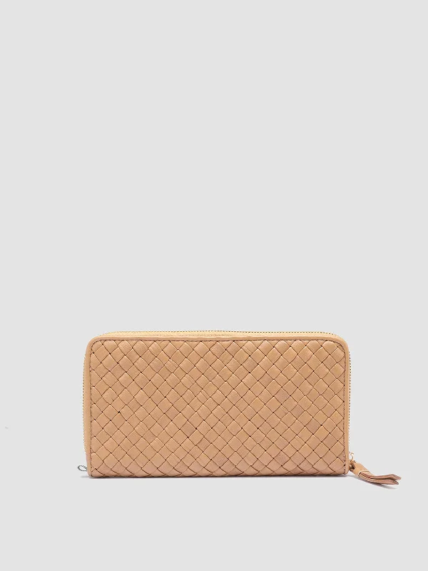 Women's Geometric - Patterned Loafers in Multicolor for a Fashion - Forward LookJULIET 101 - Taupe Woven Leather Zip-around Wallet Women's Geometric - Patterned Loafers in Multicolor for a Fashion - Forward LookJULIET 101 - Taupe Woven Leather Zip-around Wallet