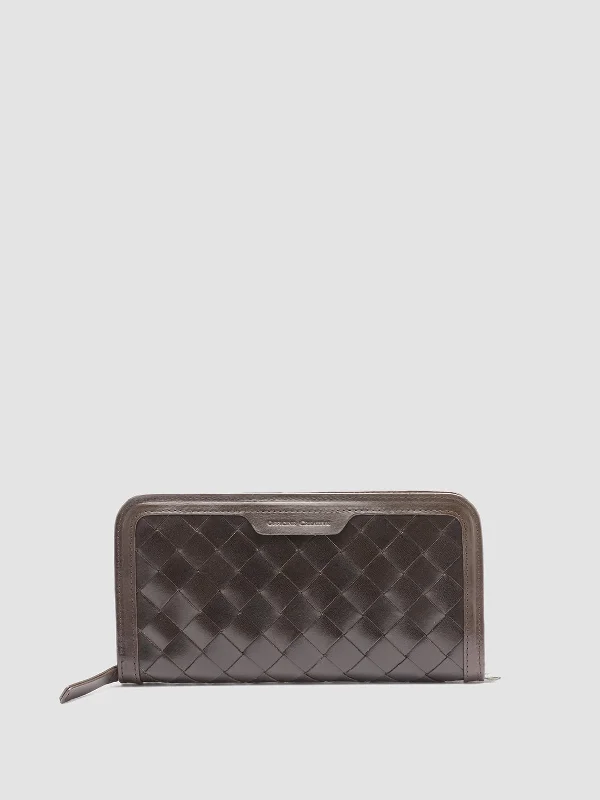 Women's Premium Leather Tassel Loafers in Dark Brown for a Classic Office LookBERGE’ 101 - Brown Woven Leather wallet Women's Premium Leather Tassel Loafers in Dark Brown for a Classic Office LookBERGE’ 101 - Brown Woven Leather wallet