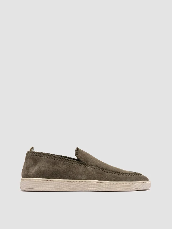 Shock - Absorbing Women's Loafers in Gray for Active LifestylesShock - Absorbing Women's Loafers in Gray for Active LifestylesHERBIE 011 - Green Suede Penny Loafers