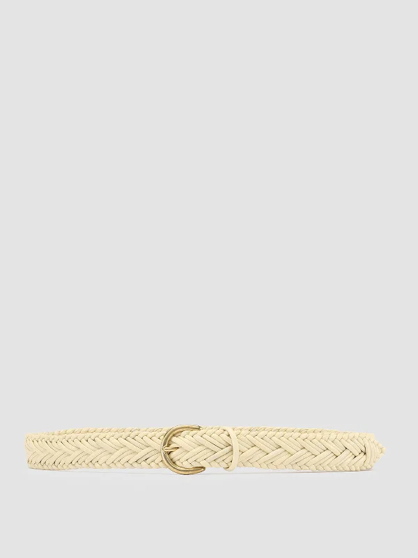 Women's Metallic Foil - Finish Loafers in Gold for a Glamorous Night OutOC STRIP 36 - Ivory Woven Leather Belt Women's Metallic Foil - Finish Loafers in Gold for a Glamorous Night OutOC STRIP 36 - Ivory Woven Leather Belt