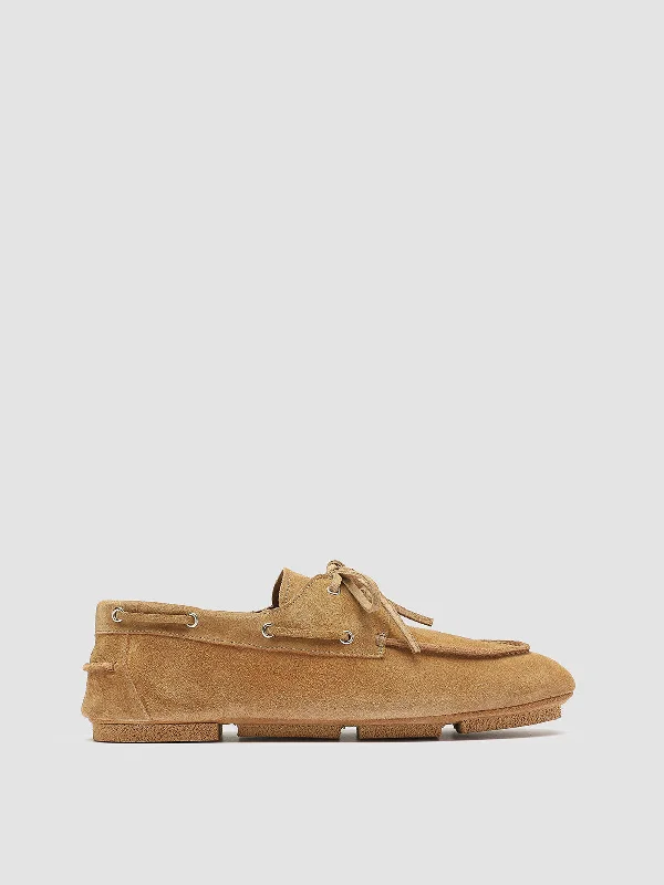 Women's Geometric - Patterned Loafers in Multicolor for a Fashion - Forward LookC-SIDE 004 - Beige Suede Boat Shoes Women's Geometric - Patterned Loafers in Multicolor for a Fashion - Forward LookC-SIDE 004 - Beige Suede Boat Shoes