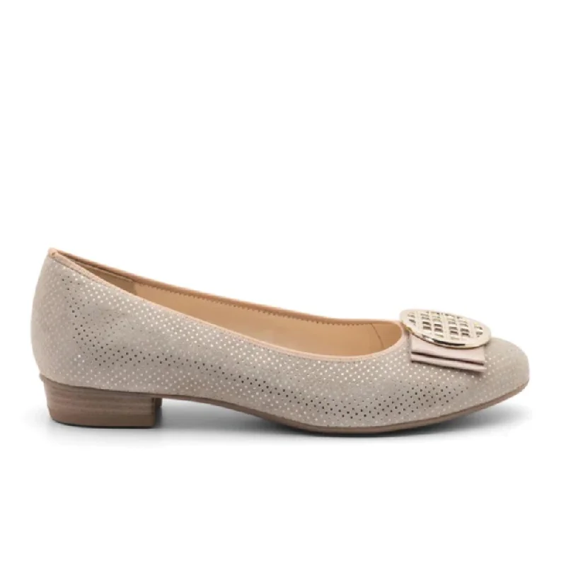 Women's Embroidered Floral Pattern Loafers in Beige for a Spring - Inspired OutfitAra Women's Bambi - Sand Pin Dot Women's Embroidered Floral Pattern Loafers in Beige for a Spring - Inspired OutfitAra Women's Bambi - Sand Pin Dot