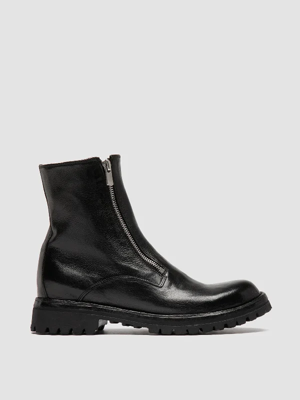 Slip - Resistant Women's Rubber - Sole Loafers in Navy for Wet ConditionsLORAINE 026 - Black Leather Zipped Boots Slip - Resistant Women's Rubber - Sole Loafers in Navy for Wet ConditionsLORAINE 026 - Black Leather Zipped Boots