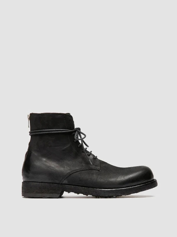 Women's Premium Leather Tassel Loafers in Dark Brown for a Classic Office LookBULLA DD 102 - Black Leather Lace-up Boots
