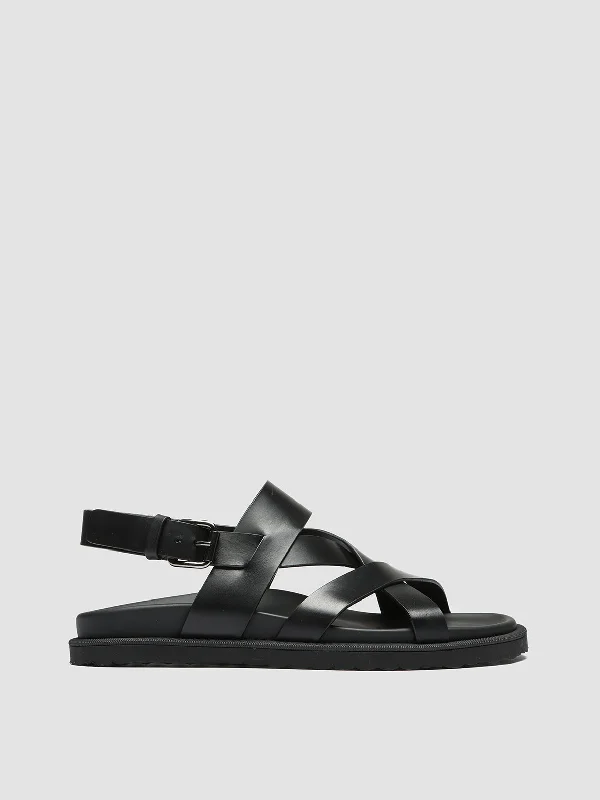 Plus Size Women's Wide - Fit Penny Loafers in Black for All - Day ComfortCHARRAT 002 - Black Leather Sandals Plus Size Women's Wide - Fit Penny Loafers in Black for All - Day ComfortCHARRAT 002 - Black Leather Sandals
