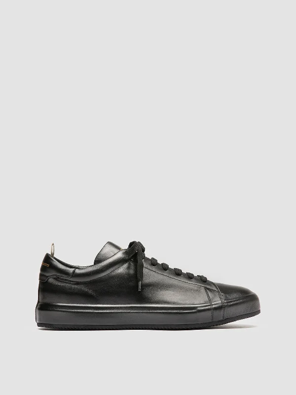 Waterproof Women's Loafers in Black for Rainy DaysESSENCE 001 - Black Leather Low Top Sneakers Waterproof Women's Loafers in Black for Rainy DaysESSENCE 001 - Black Leather Low Top Sneakers