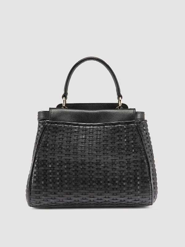 Women's Geometric - Patterned Loafers in Multicolor for a Fashion - Forward LookNOLITA 029 - Black Woven Leather Handle Bag Women's Geometric - Patterned Loafers in Multicolor for a Fashion - Forward LookNOLITA 029 - Black Woven Leather Handle Bag
