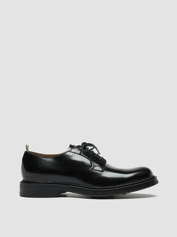 Women's Embroidered Floral Pattern Loafers in Beige for a Spring - Inspired OutfitUNIFORM 003 - Black Leather Derby Shoes Women's Embroidered Floral Pattern Loafers in Beige for a Spring - Inspired OutfitUNIFORM 003 - Black Leather Derby Shoes