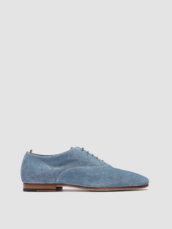 Waterproof Women's Loafers in Black for Rainy DaysOLIVER 005 - Blue Suede Oxford Shoes Waterproof Women's Loafers in Black for Rainy DaysOLIVER 005 - Blue Suede Oxford Shoes