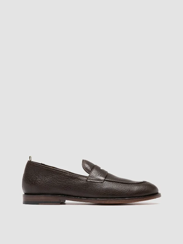 Lightweight Women's Mesh - Paneled Loafers in White for BreathabilityLightweight Women's Mesh - Paneled Loafers in White for BreathabilityOPERA 001 - Brown Leather Penny Loafers