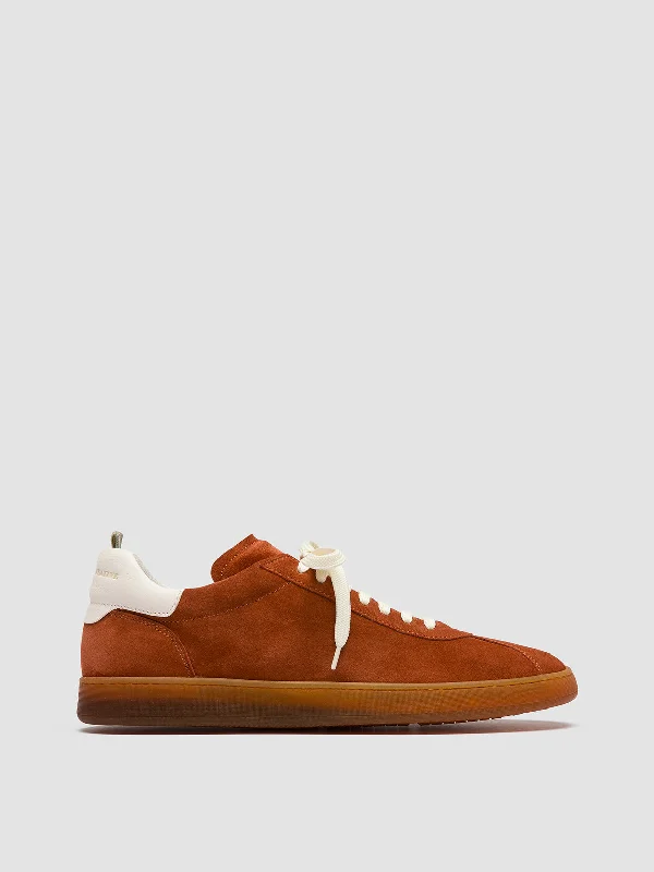 Women's Tassel - Trimmed Loafers with a Low Heel in Olive Green for a Trendy TwistHALO 001 - Red Leather and Suede Low Top Sneakers