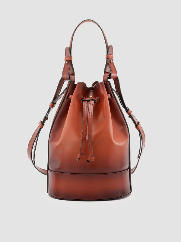 Women's Metallic Foil - Finish Loafers in Gold for a Glamorous Night OutSADDLE 08 - Brown Leather Bucket Bag Women's Metallic Foil - Finish Loafers in Gold for a Glamorous Night OutSADDLE 08 - Brown Leather Bucket Bag