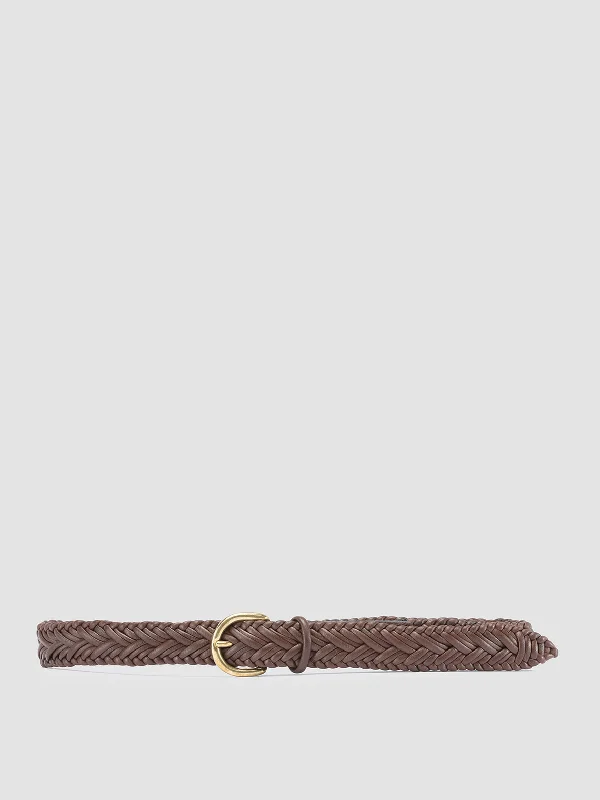 Adjustable Strap Women's Loafers in Tan for a Custom FitOC STRIP 36 - Brown Woven Leather Belt Adjustable Strap Women's Loafers in Tan for a Custom FitOC STRIP 36 - Brown Woven Leather Belt