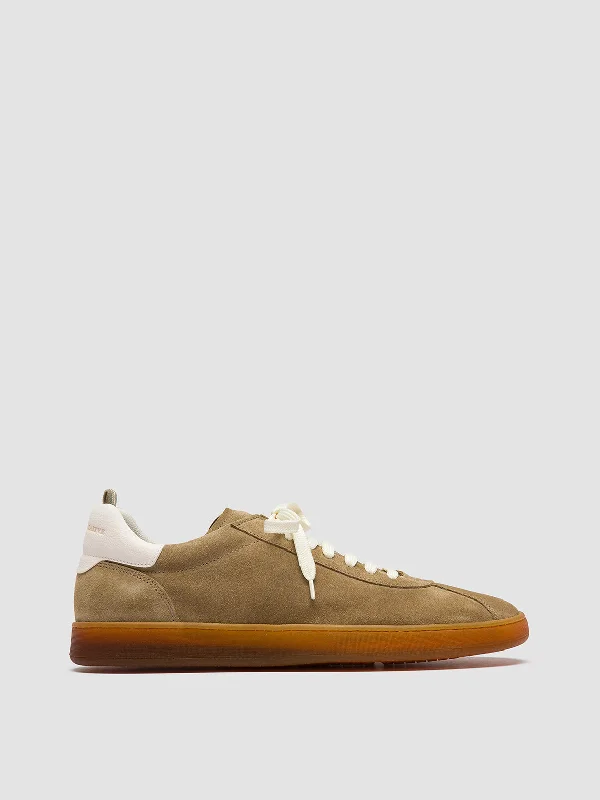 Women's Bow - Embellished Loafers in Red for a Feminine TouchHALO 001 - Brown Leather and Suede Low Top Sneakers