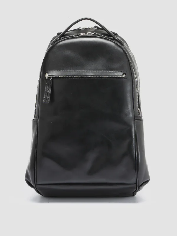 Waterproof Women's Loafers in Black for Rainy DaysQUENTIN 012 - Black Leather Backpack Waterproof Women's Loafers in Black for Rainy DaysQUENTIN 012 - Black Leather Backpack