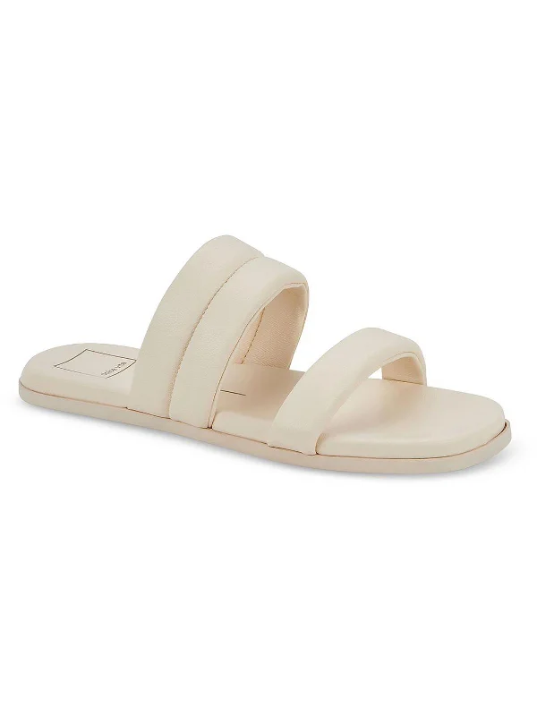 Lightweight Women's Mesh - Paneled Sandals in Yellow for BreathabilityAdore Womens Leather Slip On Slide Sandals
